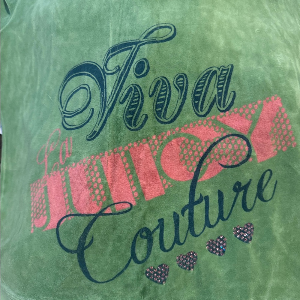 Juicy Couture Y2K Vibrant Green Zip-Up Hoodie